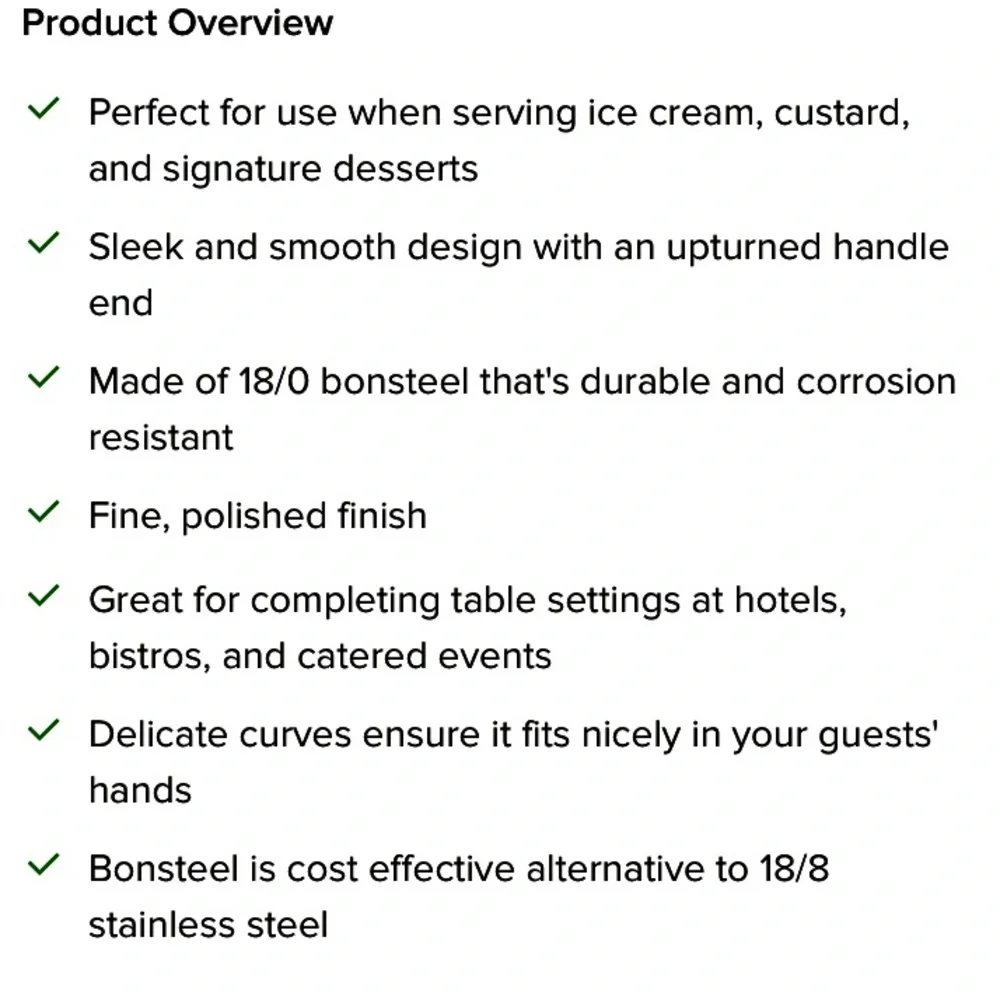 Chef Dessert SPOONS 12pcs | Aspen Soup Design | Professional Chef Silverware